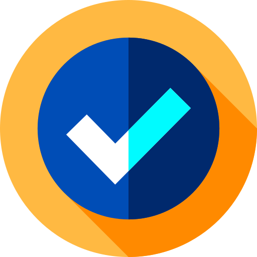 orange and blue check