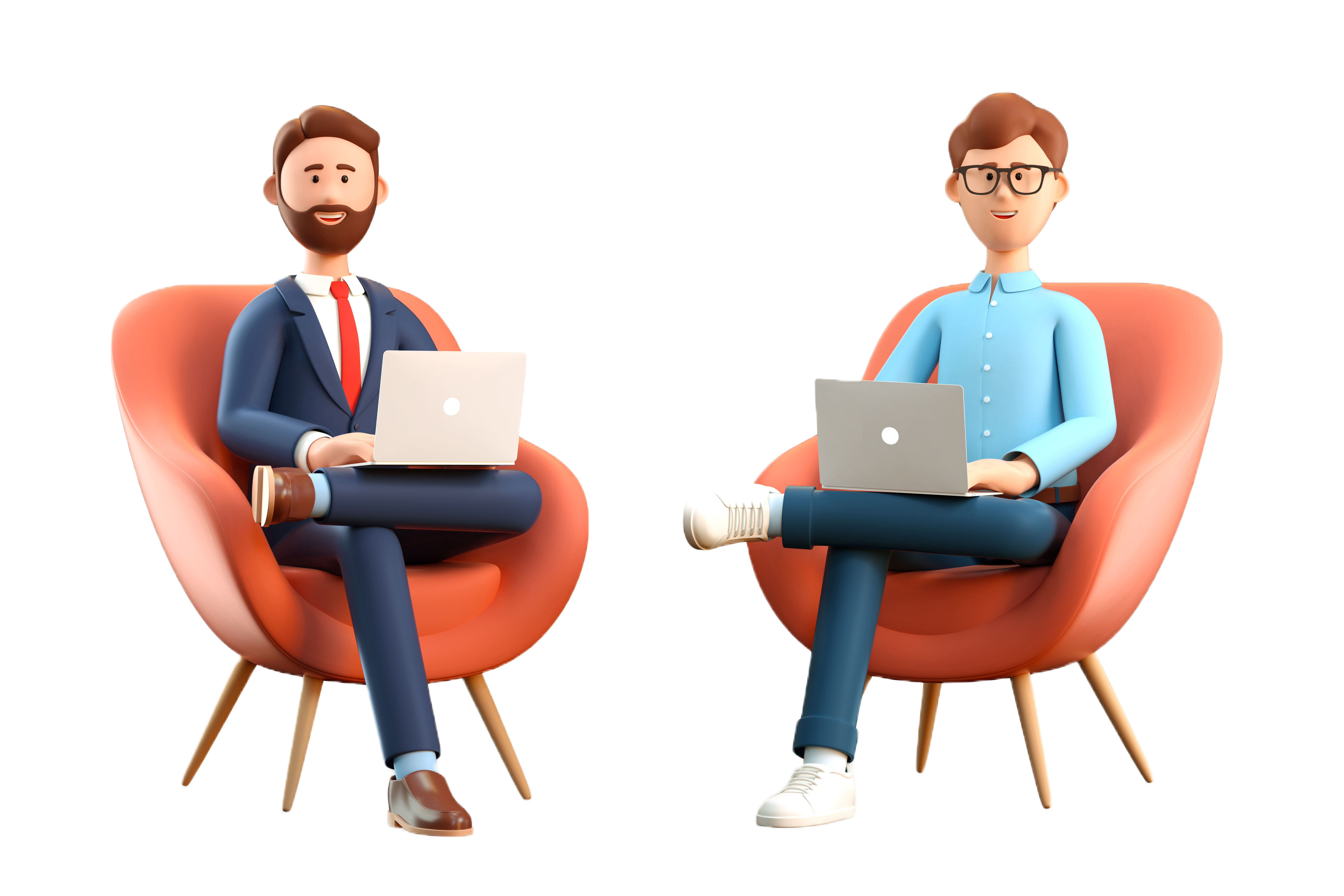 two men sitting in chairs